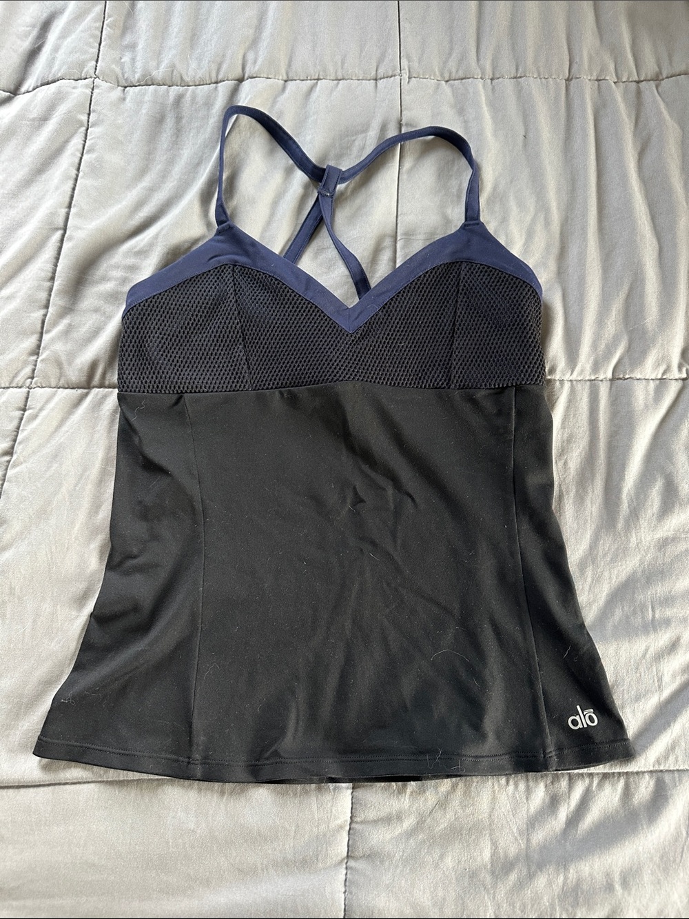 Alo Black & Navy Athletic Tank Top